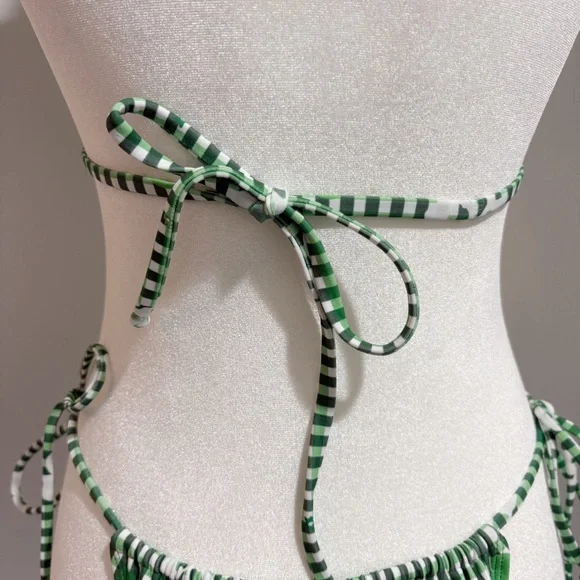 Amelie Teje x Loleia Swim String Bikini Femme in Vert Small Top Medium Bottom - Picture 13 of 16